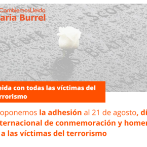 Aprobada nuestra declaración institucional para que Lleida se adhiera al Día Internacional de Conmemoración y Homenaje a las Víctimas del Terrorismo