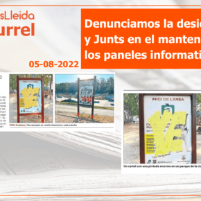 Ciutadans Lleida denuncia el mal estat dels panells informatius de la ciutat